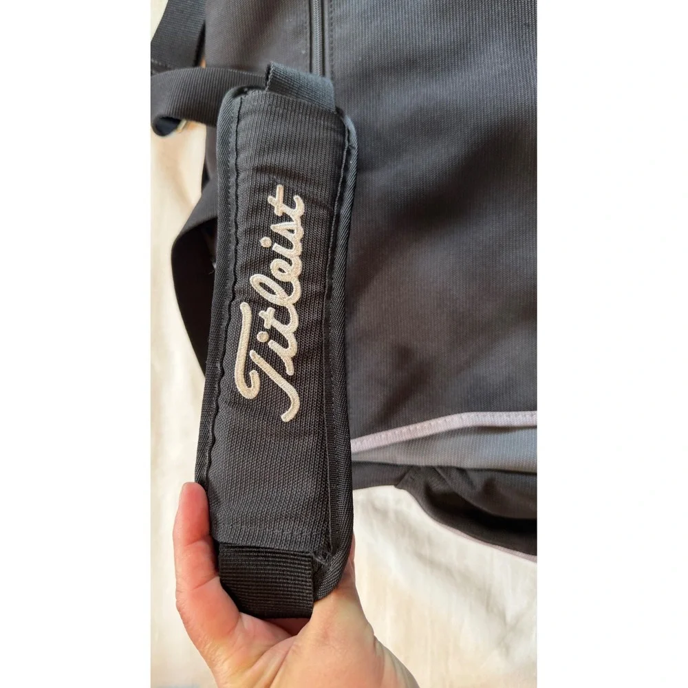 Titleist Messenger Bag Black Nylon Laptop Case Crossbody Golf Travel Briefcase